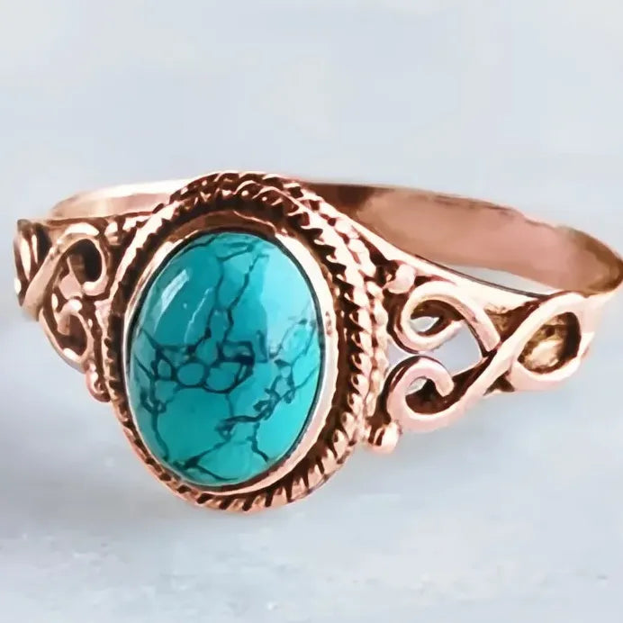 Vintage Style Zinc Alloy Acrylic Geometric Party Rings for Women