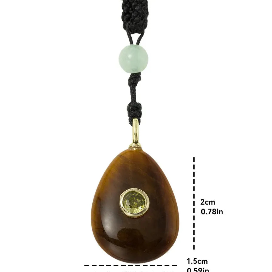 Natural Amber Geometric Pendant Necklace Multi-Color Crystal Rope Jewelry