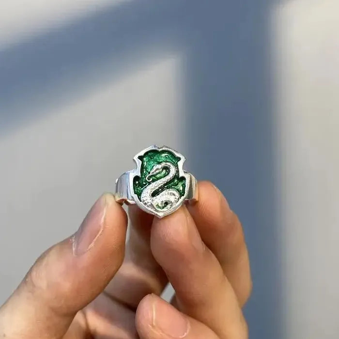 Unisex Gothic Punk Green Snake Wide Open Ring Kpop Gift Symbolic Jewelry