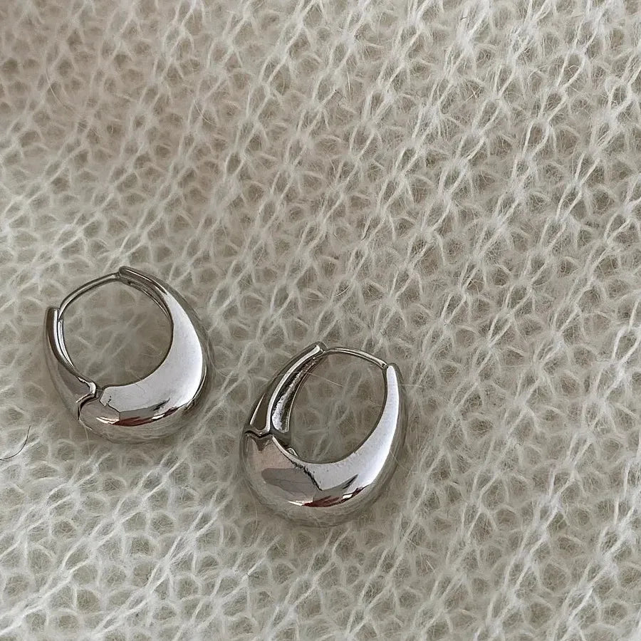 Women's Stainless Steel Geometric Drop Earrings Korean Y2K Luxury Jewelry