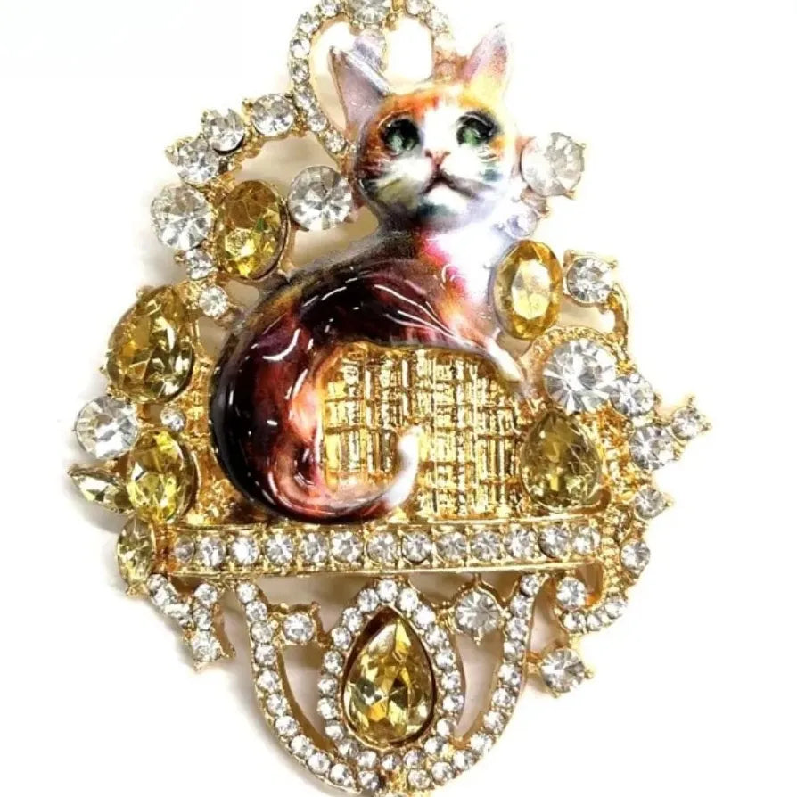 Luxury Elegant Classic Cat Brooch Jewelry Gift for Women Men