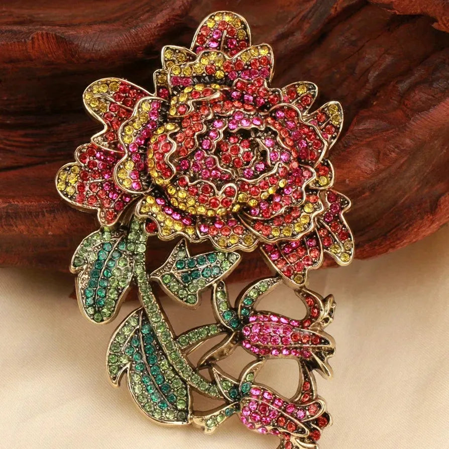 Classic Luxury Flower Brooch Pin for Men & Women Gift
