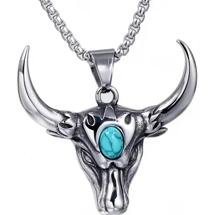 Lifelike Cow Pendant Necklace Zinc Alloy Unisex Hip-Hop Party Accessory