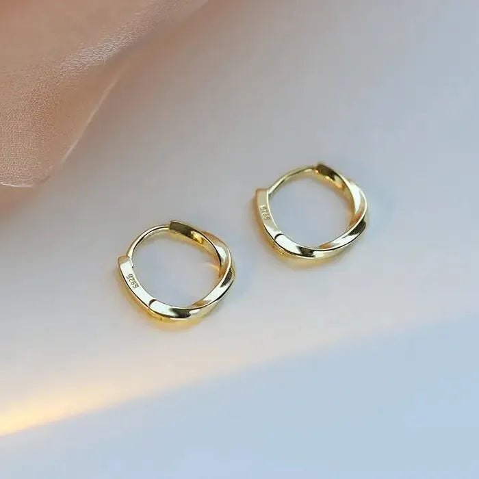 Stainless Steel Star Drop Hoop Earrings Chunky Punk Y2K Jewelry for Women