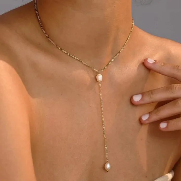 2025 Imitation Pearl Long Tassel Pendant Necklace for Women Gift Chain