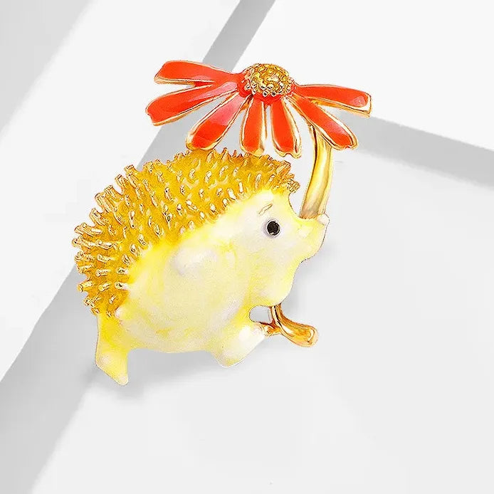 Luxury Hedgehog Brooch Classic Style Jewelry Gift for Men & Women