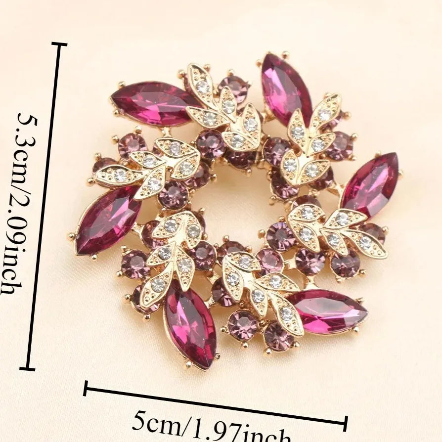 Classic Floral Brooch for Wedding Party Gift Women & Men Accessory