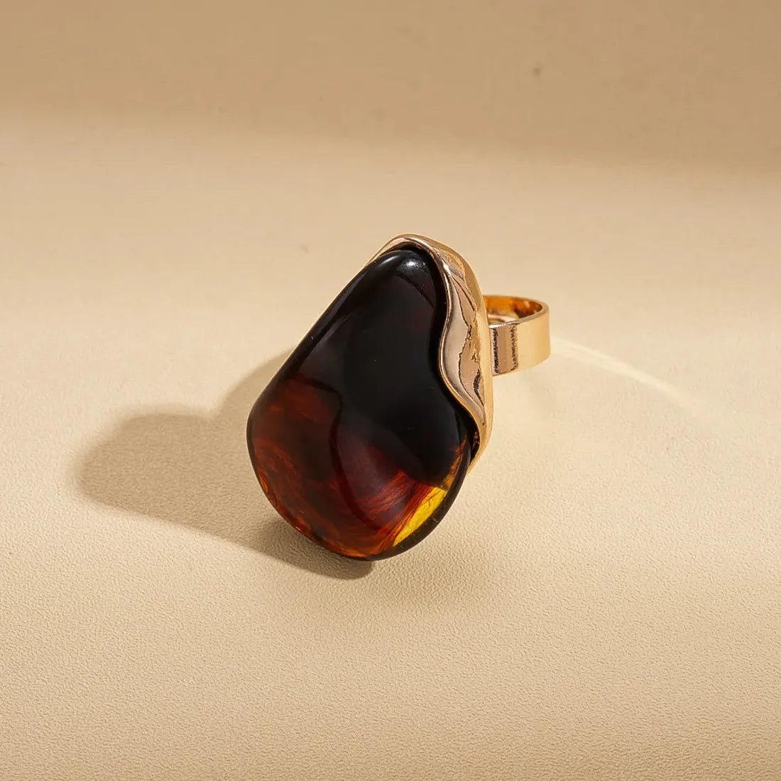 Bohemian Irregular Geometric Adjustable Mood Tracker Ring for Women Men