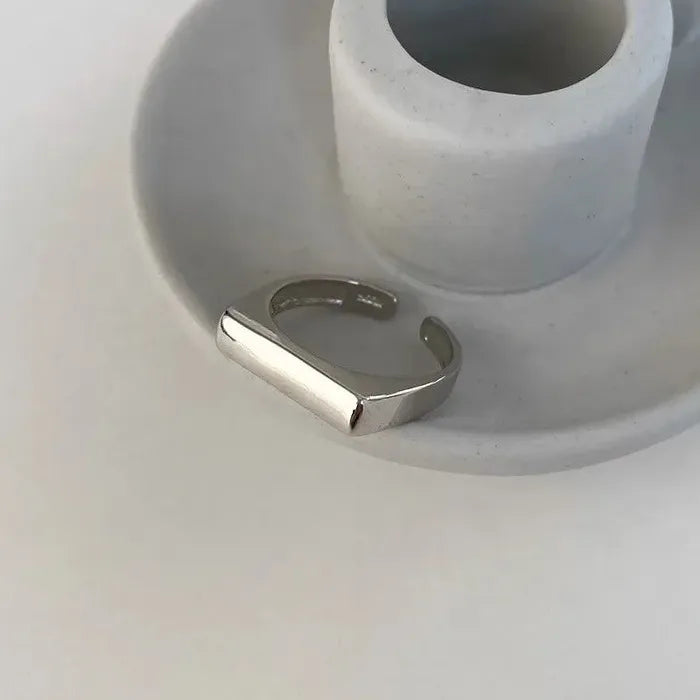 Handmade Silver Geometric Mood Tracker Ring for Women Gift Stylish Jewelry