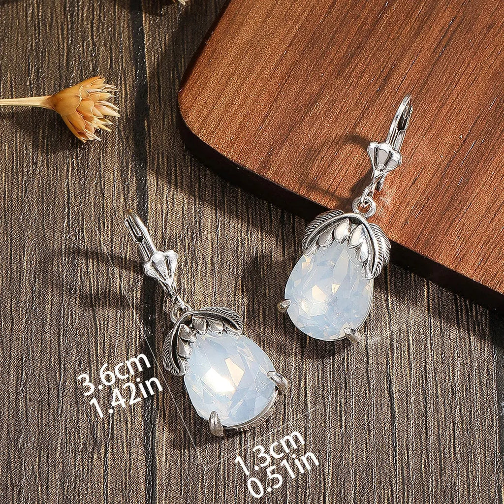 Geometric Double Color Round Resin Stone Dangle Earrings for Women Party Jewelry