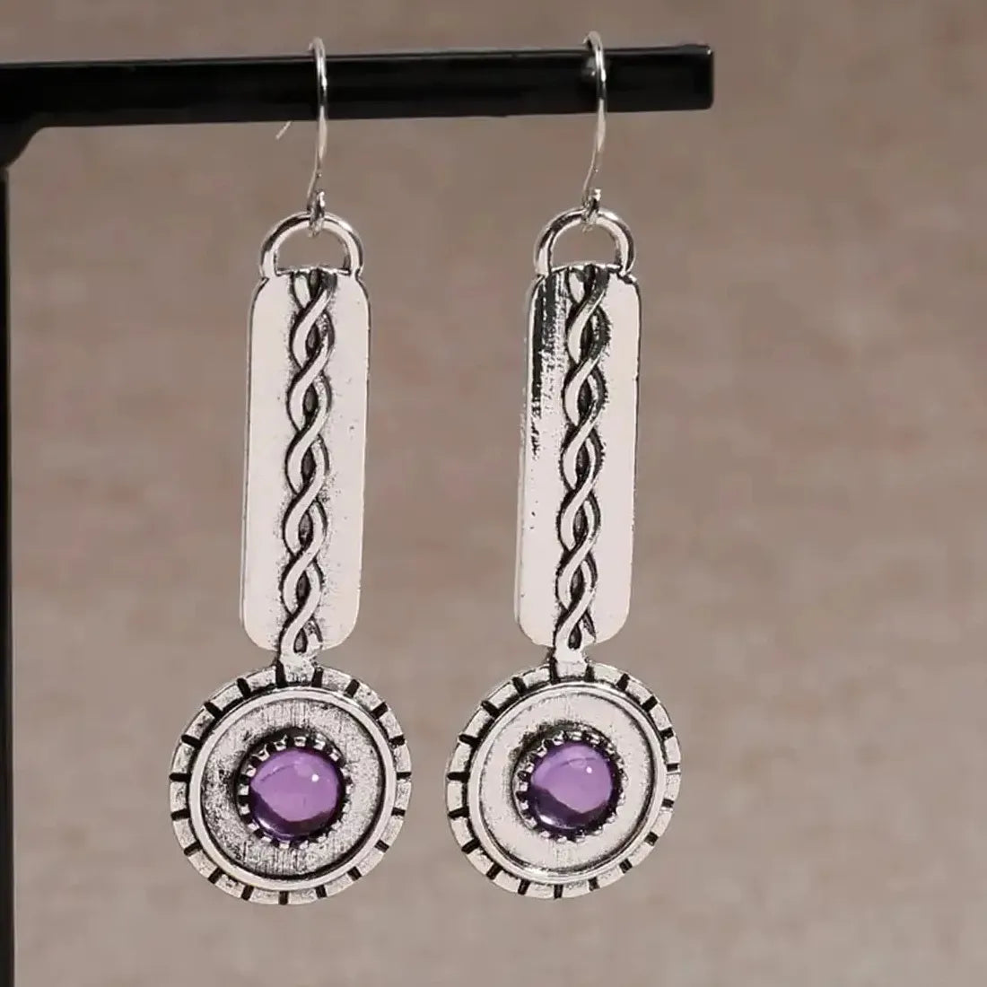 Handmade Punk Pendant Earrings for Women Zinc Alloy Simple Cool Jewelry