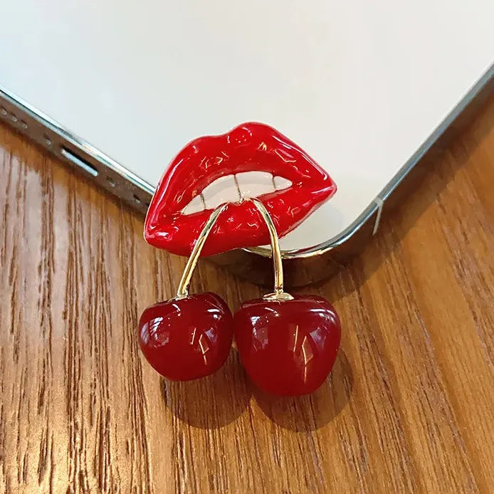 Classic Cherry Fruit Brooch for Men and Women Elegant Gift Accessory
