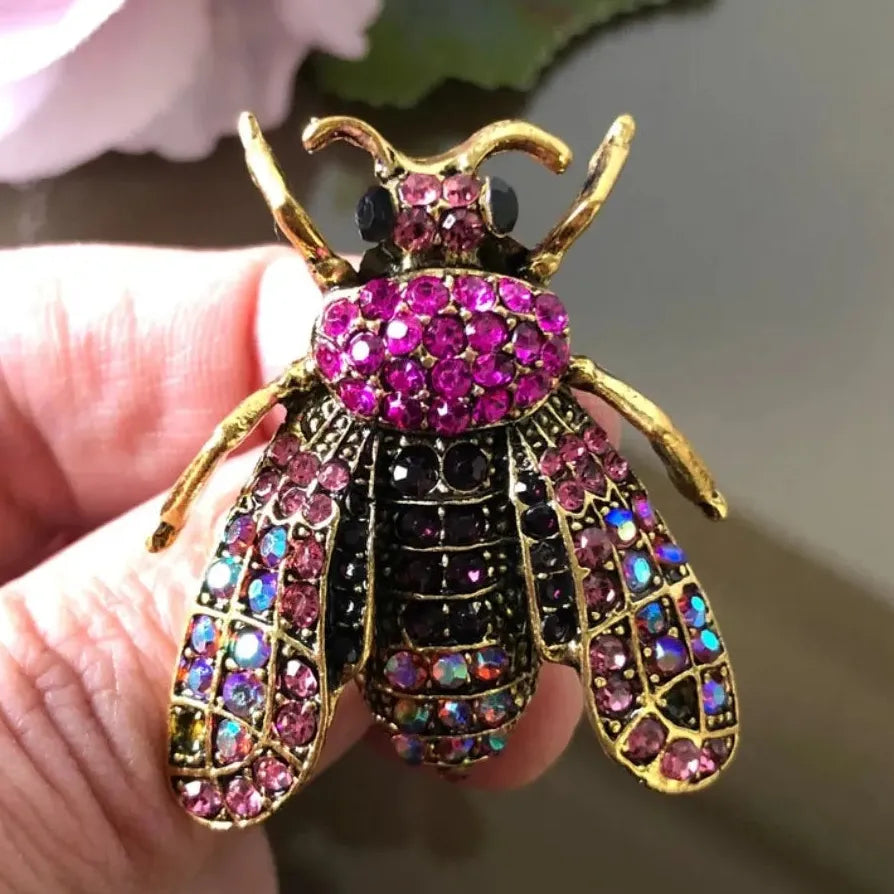 Vintage Bee Brooch Pin for Women Men Wedding Gift Elegant Accessory