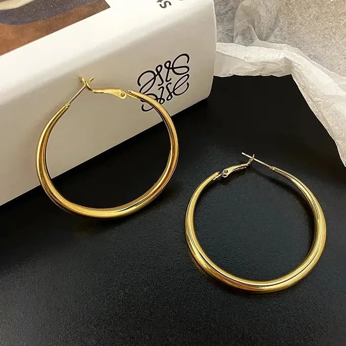 Women's Stainless Steel Geometric Drop Earrings Korean Y2K Luxury Jewelry
