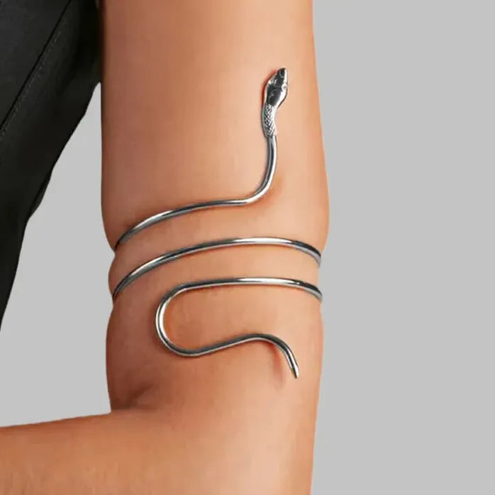 Vintage Gold Snake Shape Adjustable Cuff Bracelet for Women Symbolic Jewelry