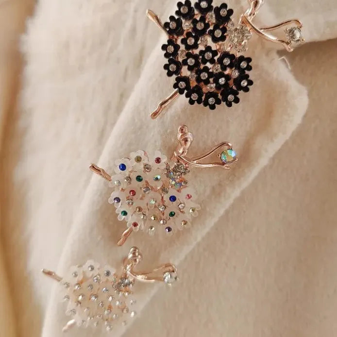 Luxury Ballet Girl Brooch Pin Elegant Gift for Men & Women
