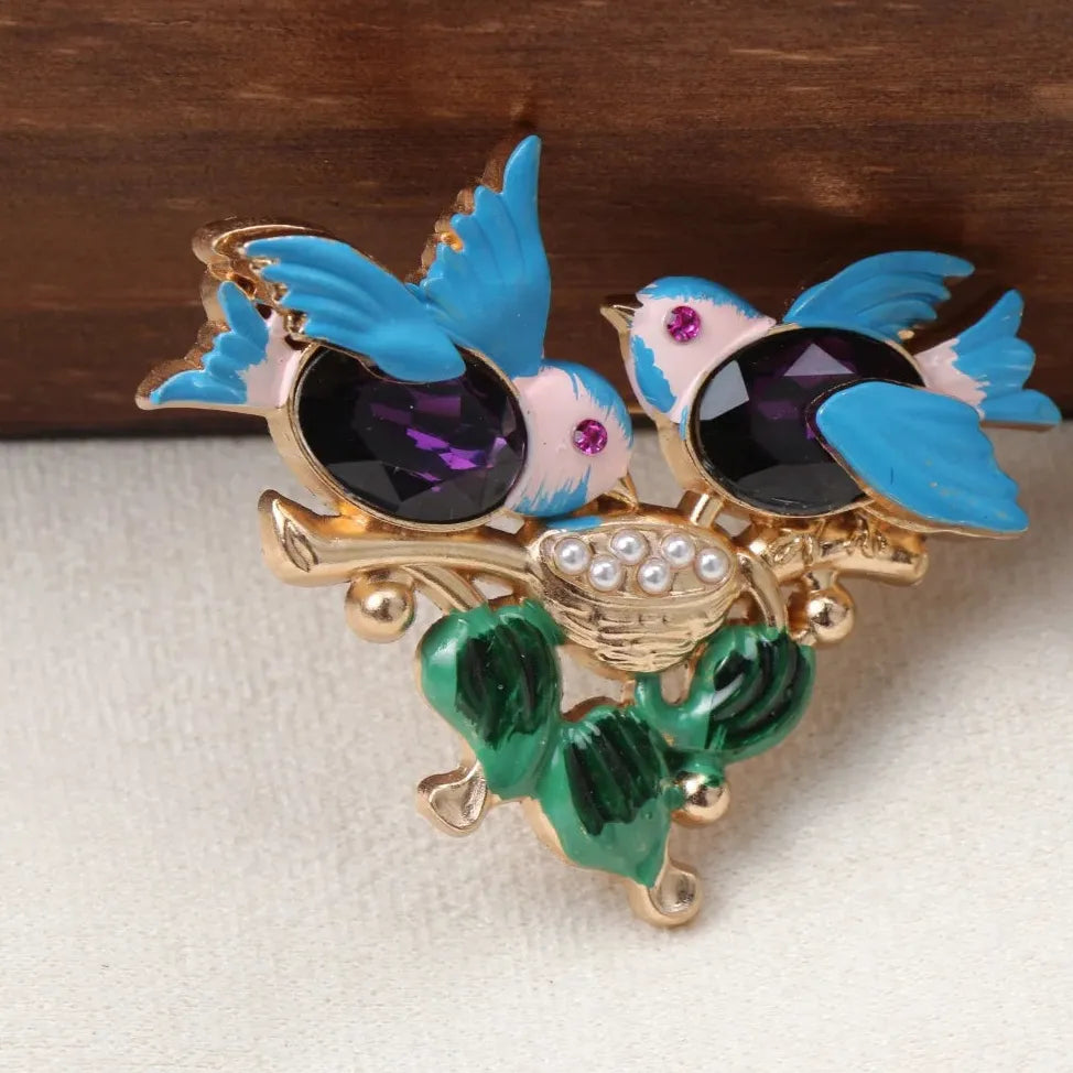 Luxury Magpie Bird Brooch for Men and Women Classic Style Gift