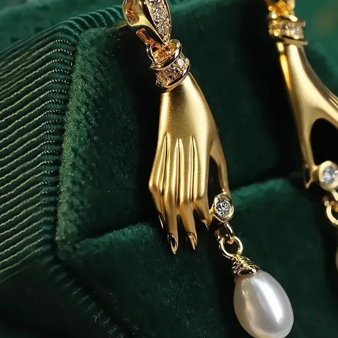 Trendy Unique Hand-Designed Imitation Pearl Drop Earrings for Women Gift