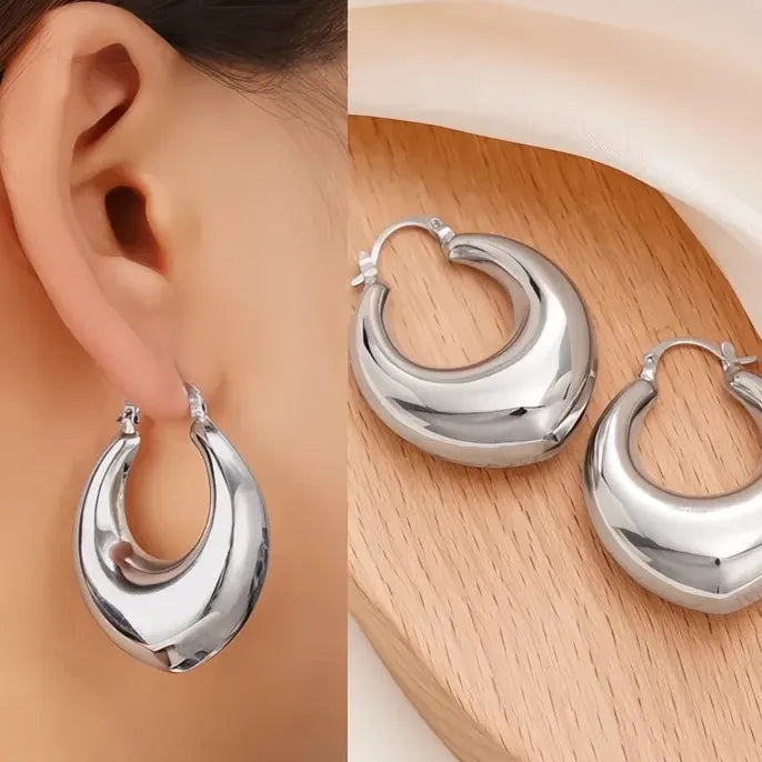 Water Drop Earrings for Women Brass Metal Gold Color Silver Plated Gift
