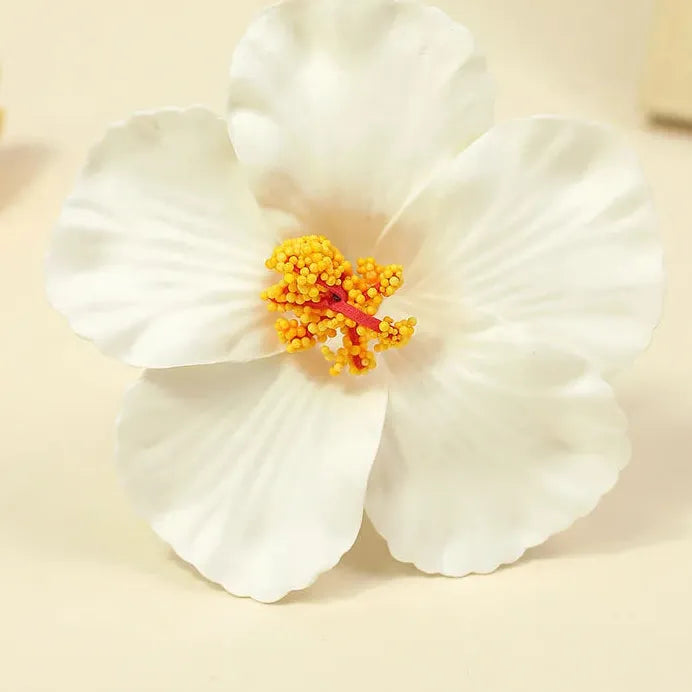 Bohemian Hawaiian Flower Hair Clip Alloy Floral Accessory for Women Girls