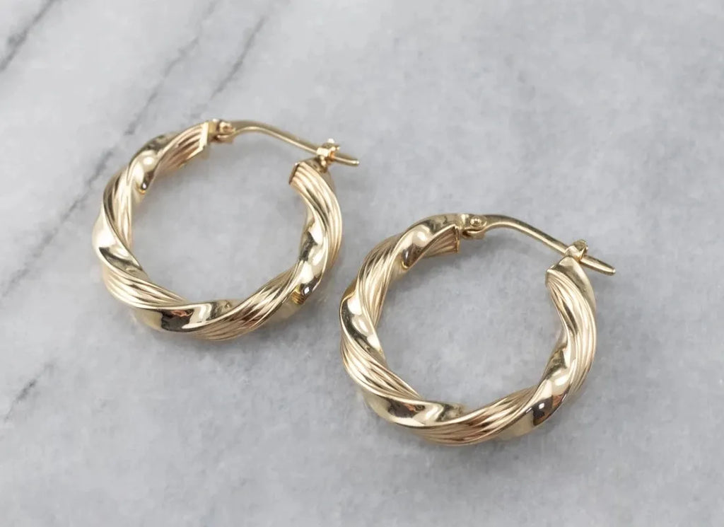 Glossy Metal Large Circle Geometric Drop Earrings for Women Retro Jewelry