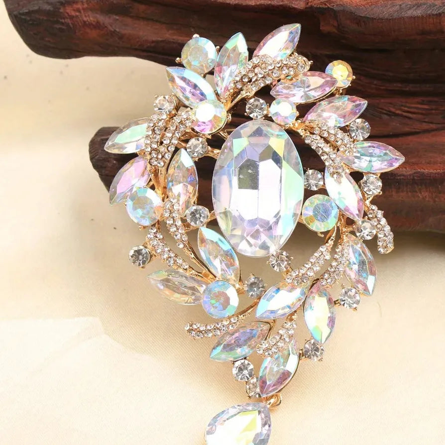 Vintage Openwork Tassel Flower Brooch Classic Gift for Men Women