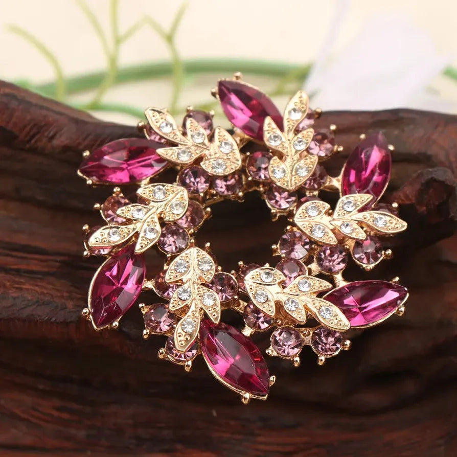Classic Floral Brooch for Wedding Party Gift Women & Men Accessory