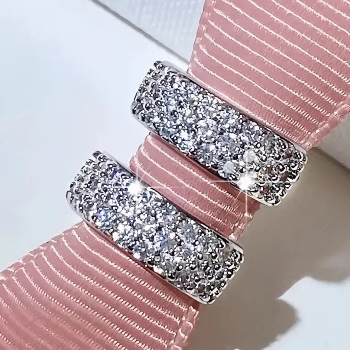 Luxury Women Small Hoop Earrings Micro Paved CZ Stones Copper Fashion Jewelry