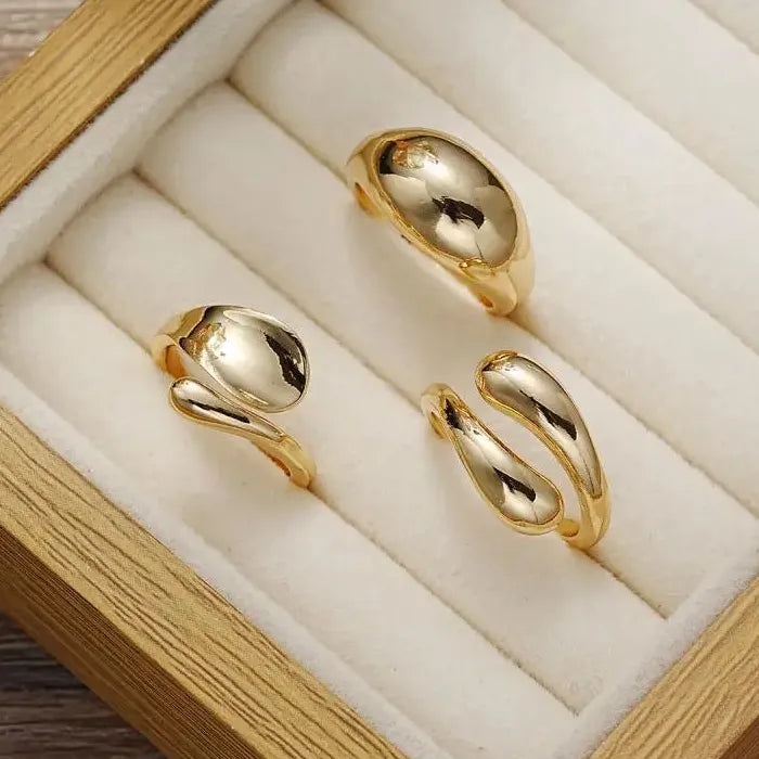 3Pcs Punk Metal Open Rings Set Vintage Y2K Fashion Jewelry for Women Men Party