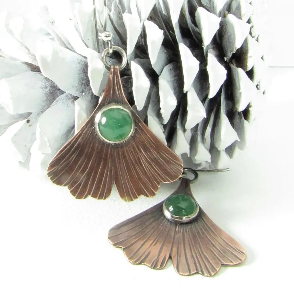 Bohemian Ginkgo Leaf Drop Earrings for Women Zinc Alloy Retro Jewelry
