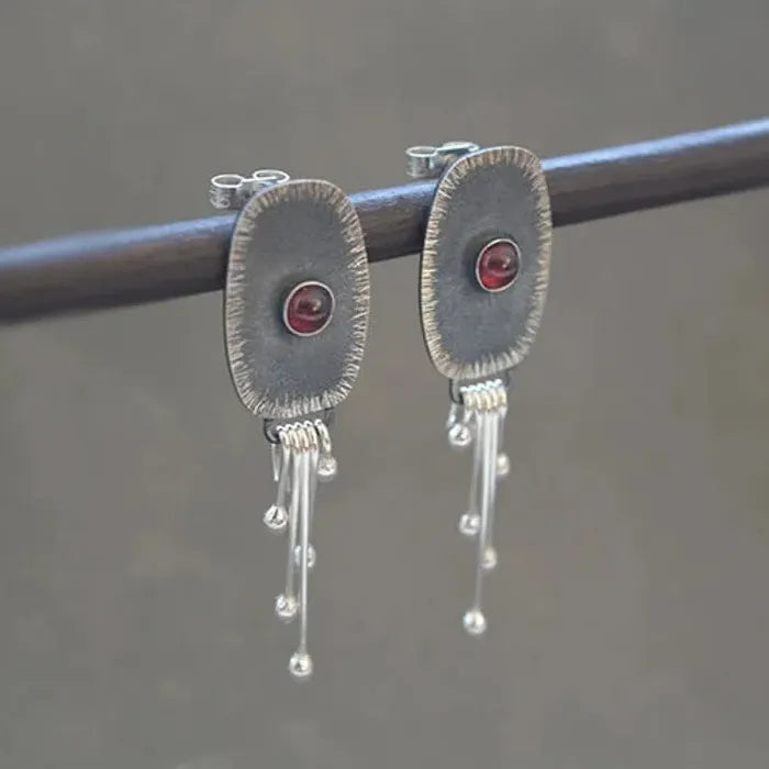 Vintage Ethnic Antique Zinc Alloy Metal Drop Earrings Women Punk Handmade Dangle