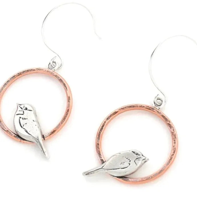 Vintage Bohemian Zinc Alloy Bird Pendant Earrings for Ladies, Cute Animal Jewelry