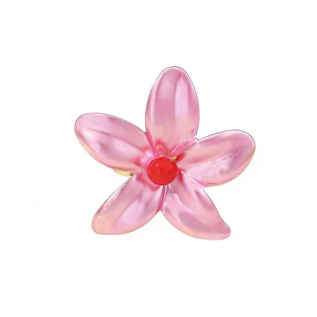 Adjustable Flower Ring Featuring Colorful Plant Pattern for Women Jewelry