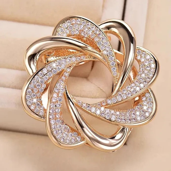 Floral Brooch Pin for Men & Women Wedding Gift Elegant Accessory