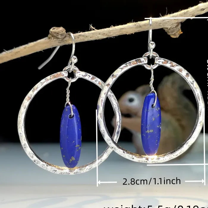 Vintage Ethnic Style Bohemian Women's Zinc Alloy Round Water Droplet Earrings