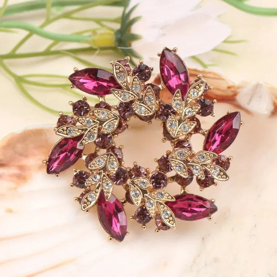 Classic Floral Brooch for Wedding Party Gift Women & Men Accessory