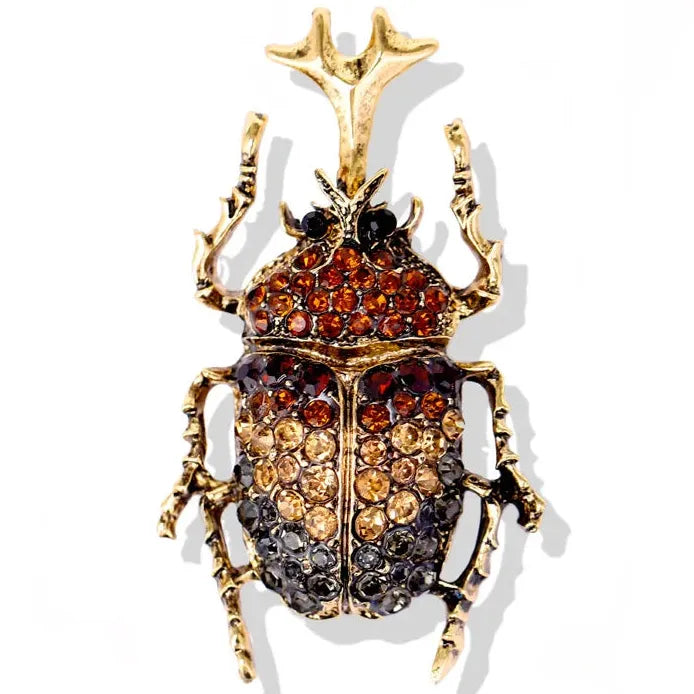 Luxury Insect Brooches Cicada Beetle Bee Mantis Pin for Women
