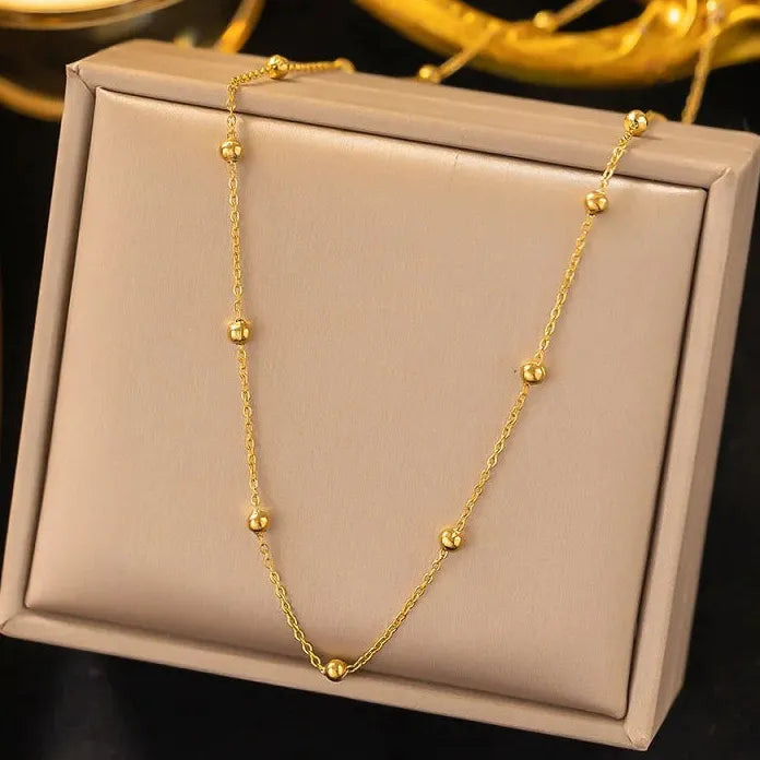 Bohemian Multi-layered Round Beads Choker Necklace for Women Jewelry Trendy