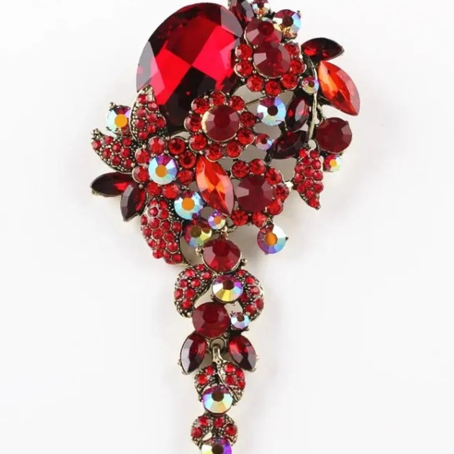 Vintage Floral Brooch Pin Jewelry Classic Style for Men Women