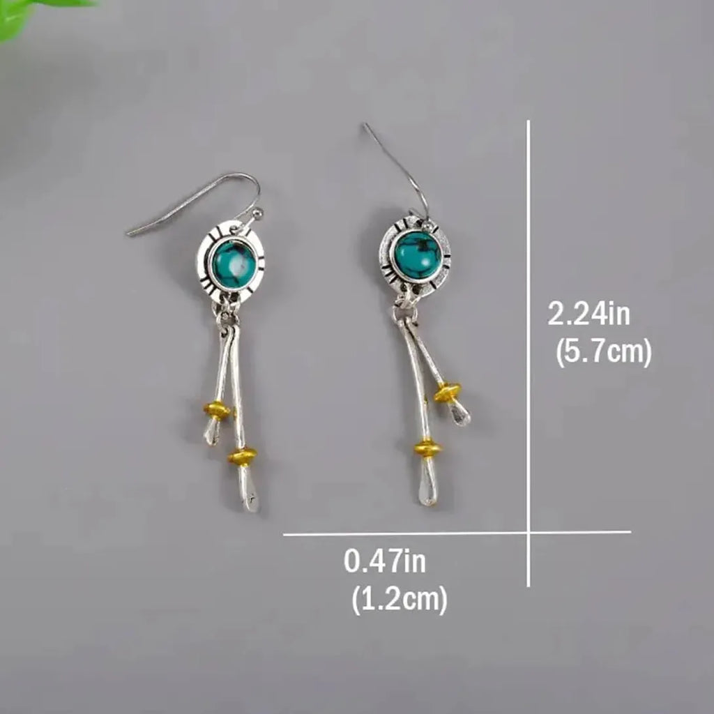 Handmade Boho Drop Earrings for Women Zinc Alloy Ancient Design Gift