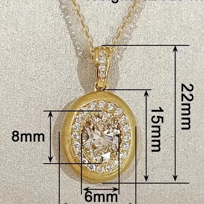 Luxury Women’s Geometric Copper Pendant Necklace with Cubic Zirconia Jewelry
