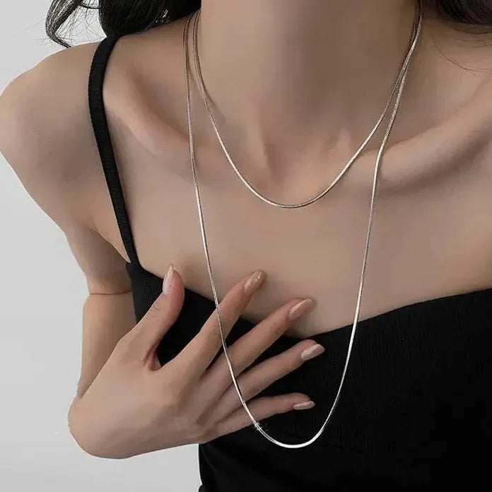 Vintage Silver Round Bead Multi-Layered Pendant Necklace for Women 2024