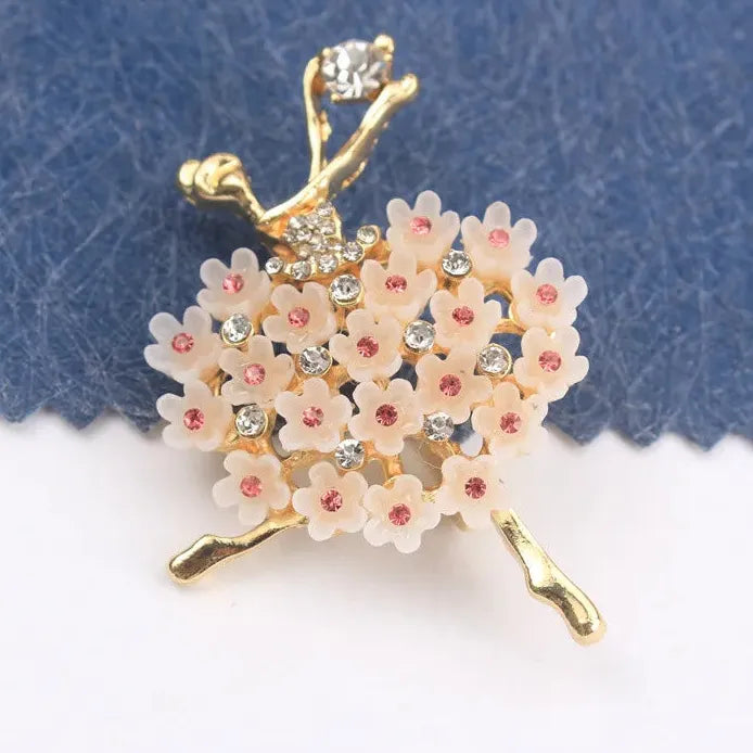 Luxury Ballet Girl Brooch Pin Elegant Gift for Men & Women