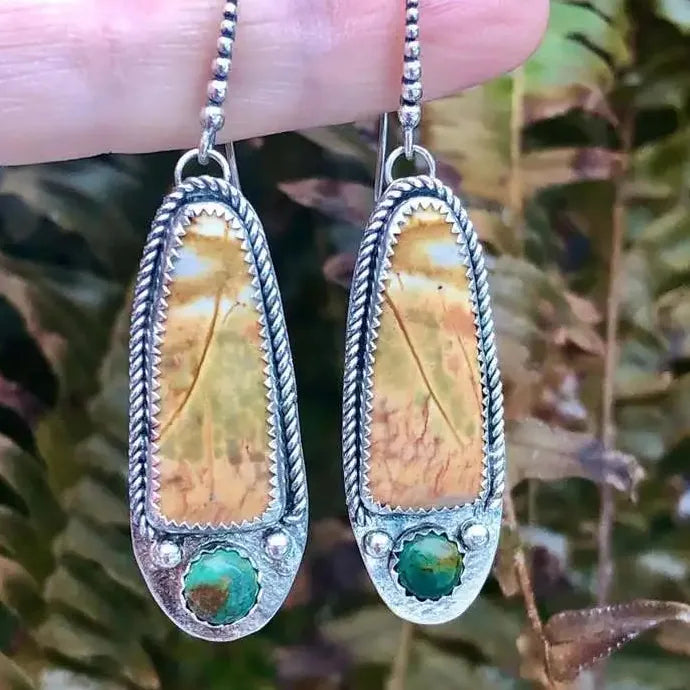 Bohemian Style Women's Resin Drop Earrings Ethnic Retro Beach Party Jewelry Gift