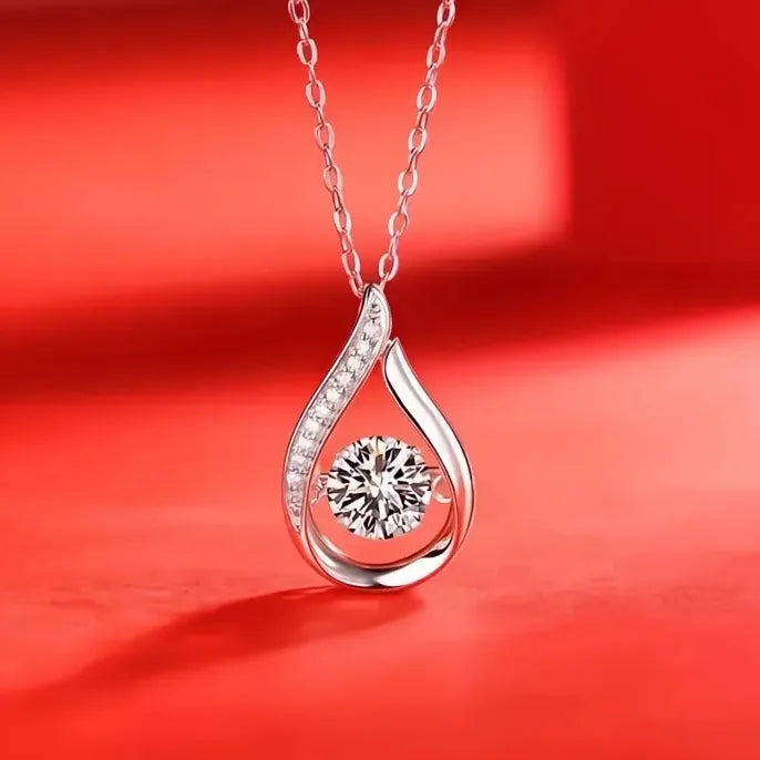 Copper Alloy Geometric Pendant Necklace with Cubic Zirconia Wedding Jewelry