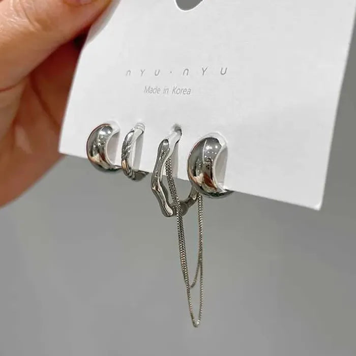 2025 Gold Rhinestone Hoop Earrings for Women Zircon Flower Bow Jewelry