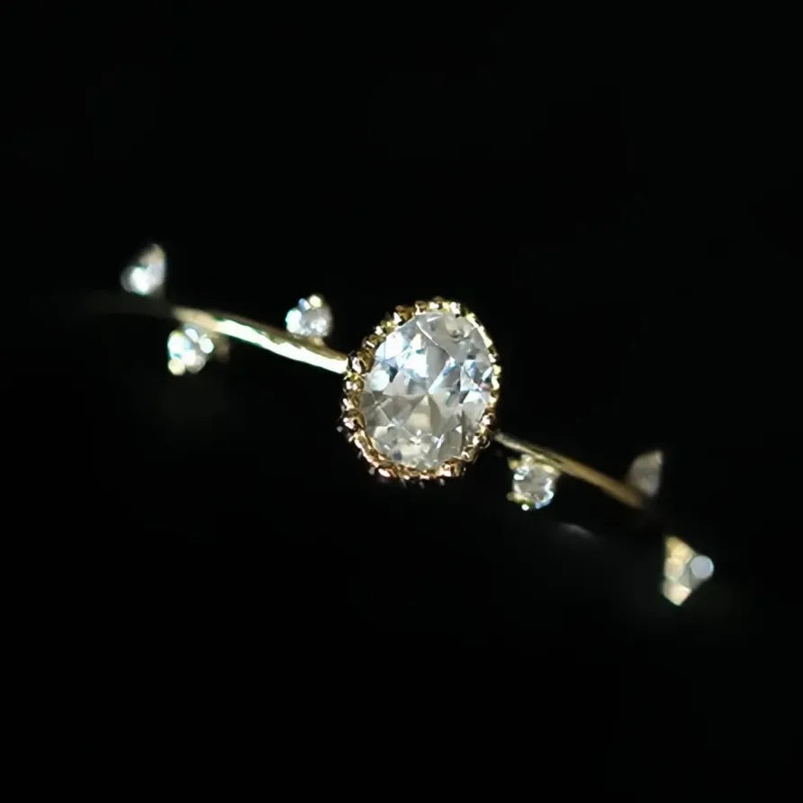 Gold Branch Leaf Ring for Women Party and Daily Jewelry Stylish