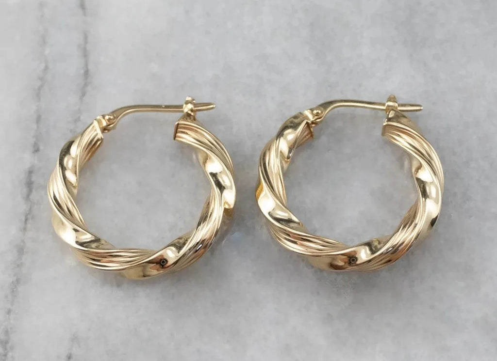Glossy Metal Large Circle Geometric Drop Earrings for Women Retro Jewelry