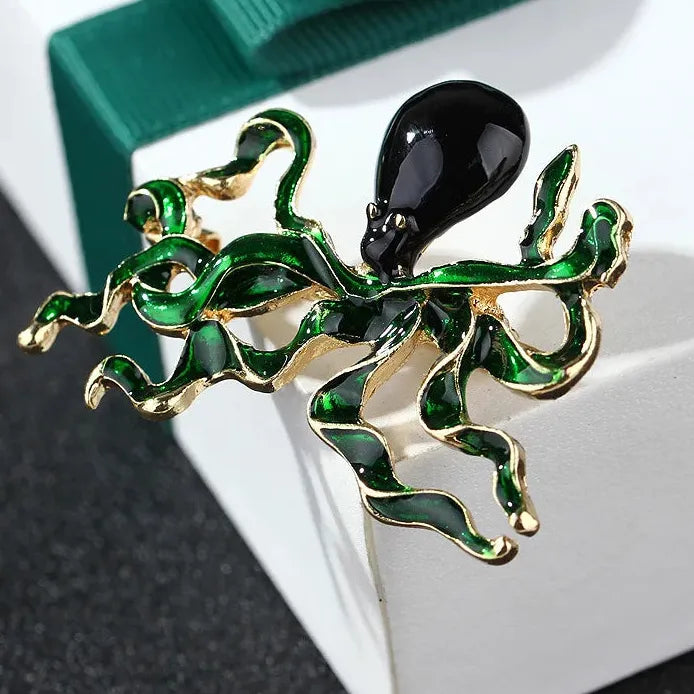 Classic Octopus Brooch Marine Creature Jewelry for Men and Women