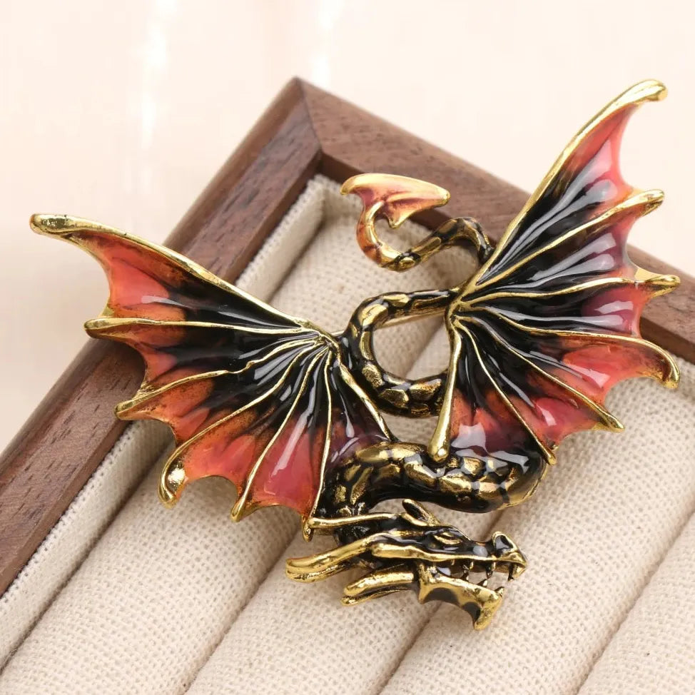 Luxury Dragon Brooch Wedding Gift for Men & Women Classic Style